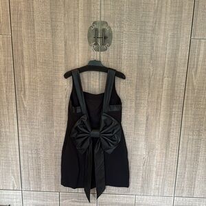 The Kooples Short Black Dress with Bow Back